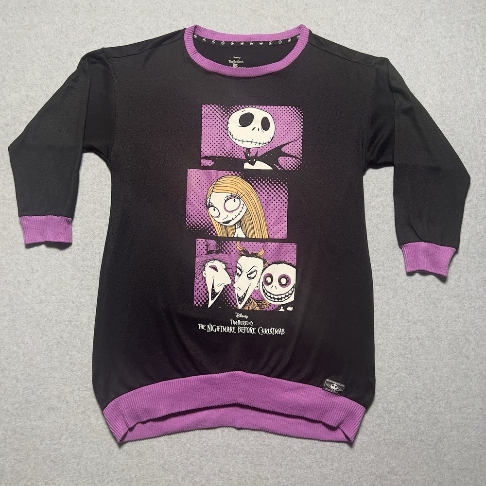 Disney Nightmare Before Christmas‎ Girls Long Tunic Sleepshirt M 8-10 Jack Sally